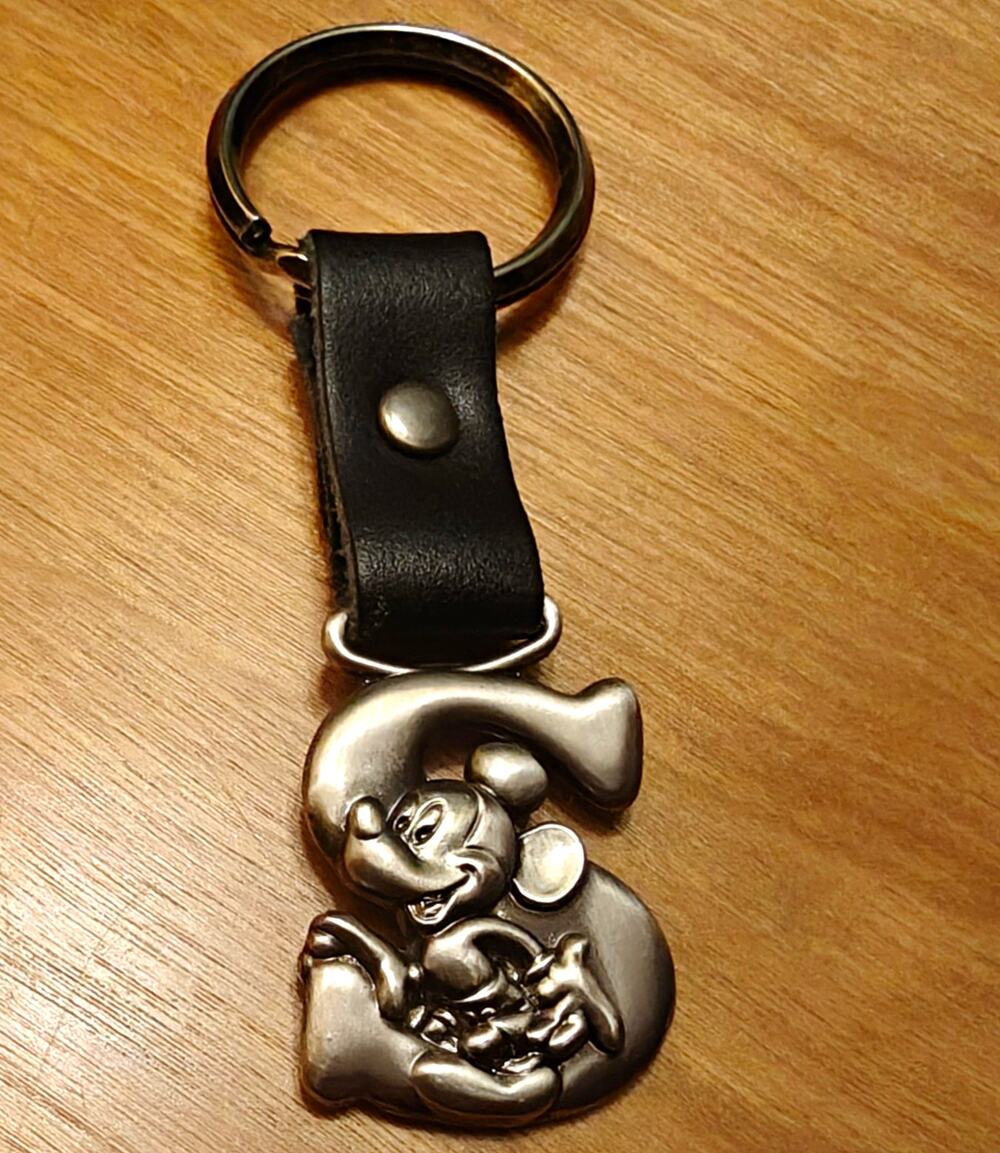 Disney Mickey Mouse Letter S Keychain - Disney Character Theme Park Merch Y2K